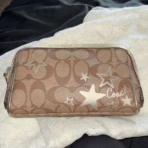Coach Signature Coated Canvas Cosmetic Case with Stars